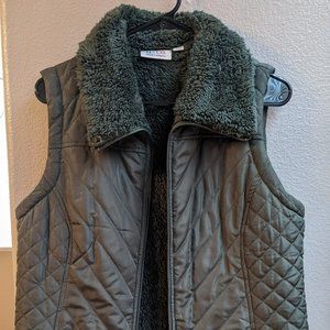 Green Denim & Co Vest, Size Small